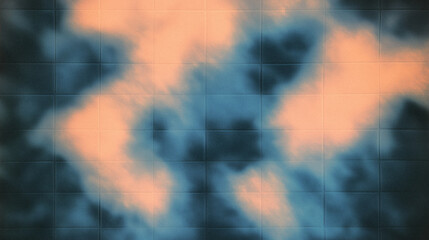 Poster - Abstract blurred blue and cream tiled background with soft gradient texture