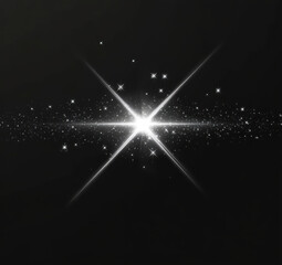 Wall Mural - white glowing light explodes on a transparent background. bright star. transparent shining sun, brig