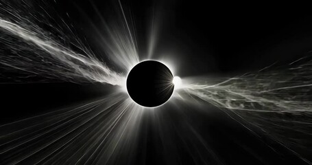 Wall Mural - Full Solar Eclipse with Light Rays