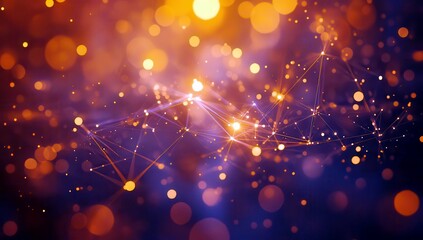  - Abstract Background with Colorful Bokeh Art and Glowing Lights for Creative Design and Digital Media Applications
