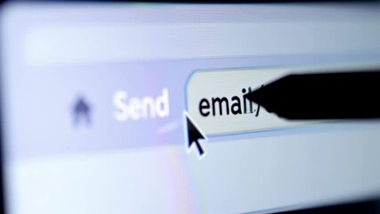 Poster - Close Up of Computer Screen Showing Email Address Field and Send Button