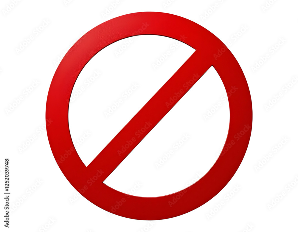 Phrobition Sign Prohibition Sign in Red Circle with Diagonal Bar on Black Background ...