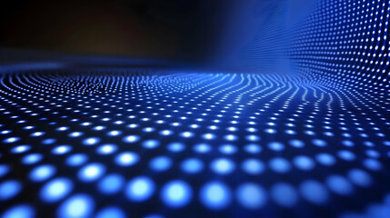 Poster - Blue LED light wave background