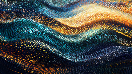 Wall Mural - undulating waves iridescent
