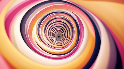 Wall Mural - A dynamic spiral pattern with alternating colors that create an illusion of perpetual movement.
