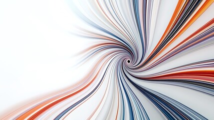Wall Mural - A dynamic swirl of lines creating the illusion of a rotating wheel on a white background.