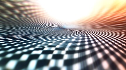 Wall Mural - A hypnotic grid of lines that form an optical effect of spinning, creating a dizzying effect.