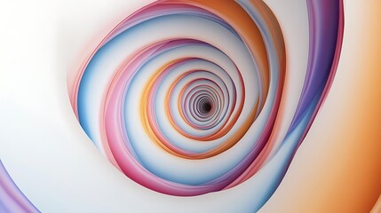Wall Mural - A rotating spiral with alternating colors that seem to twist endlessly on a white background.