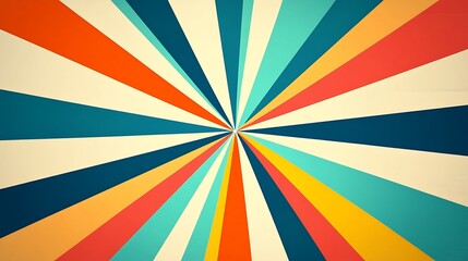 Wall Mural - A rotating starburst effect with vibrant colors expanding from the center.