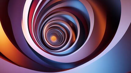 Wall Mural - A series of concentric shapes that appear to stretch and bend in impossible directions.