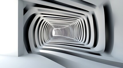 Wall Mural - A series of rectangles that warp and bend, creating a visual illusion of movement.