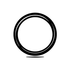 Aufkleber - Concentric Circles Minimalist Design 
