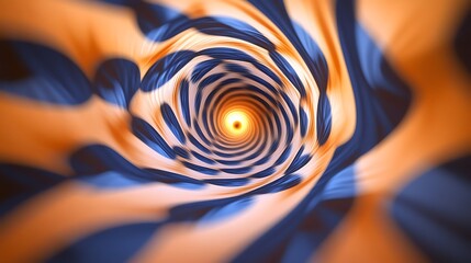 Wall Mural - A swirling vortex illusion that appears to pull the background into a central point.
