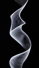 Aufkleber - Abstract swirling smoke, dark background, studio shot, design element (1)