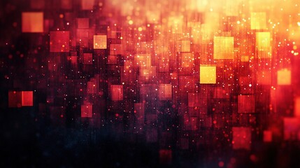 Poster - Dynamic abstract visuals digital art colorful blocks creative space high angle modern design concepts