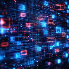 Poster - Data visualization insights digital realm graphic representation high-tech environment abstract perspective data analytics concept