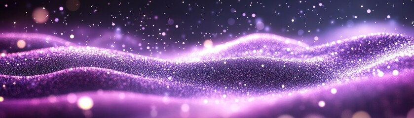 Poster - Dynamic waves of purple light digital art creative background abstract design close-up view visual concept