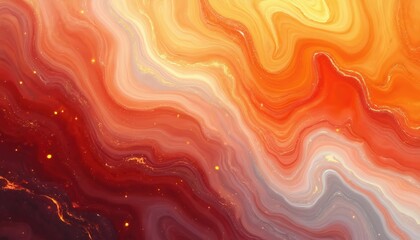 Aufkleber - Abstract marble illustration of fire, flames, smoke. Graphic textured energy and heat illustration. Orange, yellow, light, grunge, hot, red colors design. Burning motion.