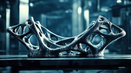Poster - A composite material D printing process reinforcing an aerospace component.