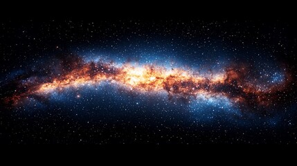 Wall Mural - Cosmic Galaxy Nebula, Stellar Landscape, Night Sky, Space Exploration Image