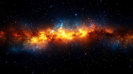 Wall Mural - Cosmic nebula, vibrant interstellar cloud, outer space, astronomical view, suitable for science education and space exploration publications