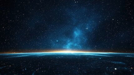 Wall Mural - High-resolution view of the earth from outer space showcasing geographical features and atmospheric layers
