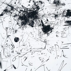 Poster - Abstract artwork features bold black lines on a white backdrop