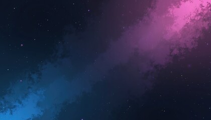 Poster - Abstract noise gradient illustration with black, blue, purple, pink colors. Blurred starry wallpaper background with empty space for text, graphic decoration and design projects. Nebula texture.