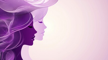 Aufkleber - A professional International Womenâ€™s Day banner for business events, with clean design and purple accents. 