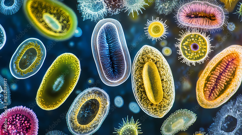 Protust Microscopic protist cells in detail: a study on microbial life forms ...