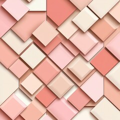 Sticker - Geometric Pattern of Pastel Colored Squares and Rectangles in Layers