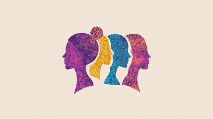 Poster - A simple International Women's Day vector with female symbols and minimalistic design. 