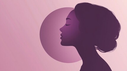Aufkleber - A sleek International Women's Day logo featuring minimalist design and a purple palette. 