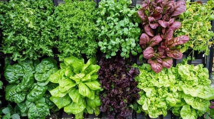Poster - A small vegetable garden on a high-rise balcony, with trellises for climbing plants. 