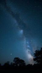 Wall Mural - sky white sky photo grain noise way background blue nebula dark long universe milky night exposure filled star balance panorama dark select night galaxy sky cloud cloud night sunset blue nature sun