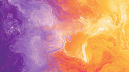 Wall Mural - Abstract Purple and Orange Swirl Pattern with Fluid Motion Effects