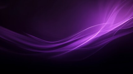 Aufkleber - Abstract purple wave lines on dark background