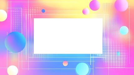 Poster - Abstract Pastel Background With Geometric Shapes and Empty Space