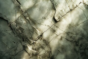 Canvas Print - Textured Surface of Cracked and Weathered Stone with Natural Light Highlights and Shadows for Background or Design Use