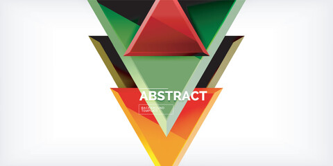 Poster - Triangle glass shapes geometric abstract background. Vector Illustration For Wallpaper, Banner, Background, Card, Book Illustration, landing page