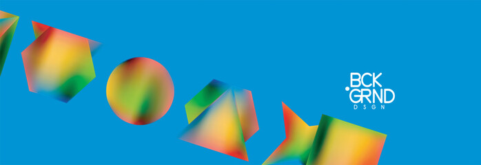 Poster - Neon color geometric shapes square triangle circle abstract background. Vector Illustration For Wallpaper, Banner, Background, Card, Book Illustration, landing page