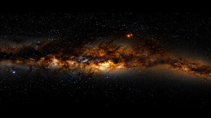 Aufkleber - Milky Way galaxy panorama, cosmic dust, space background, astronomical photography, science