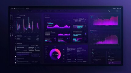 Poster - Futuristic Data Visualization Dashboard