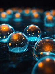 Wall Mural - abstract background of glass spheres