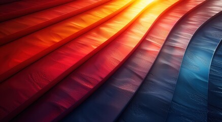 Poster - Vibrant abstract gradient with red and blue light reflections