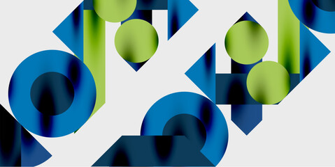 Poster - Vibrant abstract background circles with smooth gradients, creating a dynamic and modern design. Ideal for creative, tech, or contemporary-themed projects
