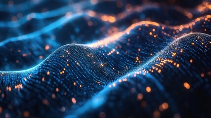 Aufkleber - Vibrant abstract waves of light and color on a dark background