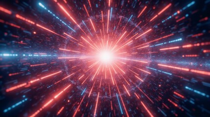 Poster - Visual Explosion of Light and Color in Cosmic Energy Field