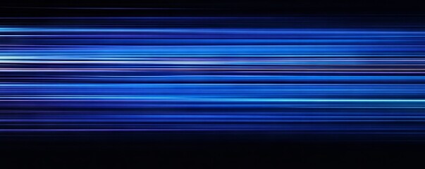 Aufkleber - Abstract blue light streaks on black background, futuristic digital art concept