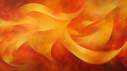 Aufkleber - Abstract fiery waves in vibrant colors, energetic movement concept